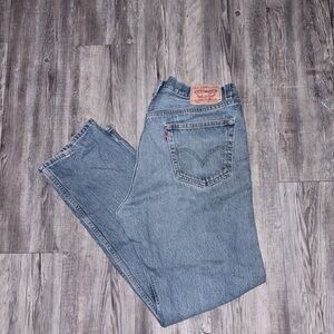 Levi’s 505 Relaxed Fit Classic Blue Denim Jeans 36x32